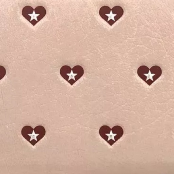 Authentic Jimmy Choo Heart Star Leather Coin Purse Wallet Bicolor VALENTINES 💘 - Picture 9 of 13